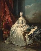 Portrait of Queen Marie Leczinska Charles Amedee Philippe Van Loo